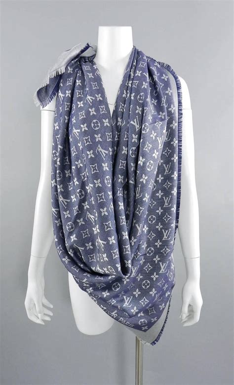 louis vuitton scarf blogger|louis vuitton denim scarf.